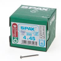 Spax Spaanplaatschroef cilinderkop RVS T-Star T20 4.0x45mm (per 200 stuks)