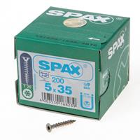 SPAX - Universalschraube, 5,0 x 35mm, 200 Stück, Senkkopf, T-STAR plus, 4CUT, V