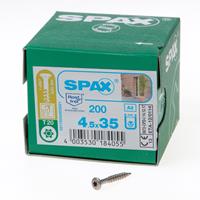 Spax Spaanplaatschroef lenskop roestvaststaal pozidrive 4.5 x 35mm