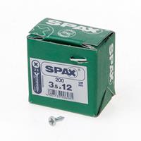 Spax Spaanplaatschroef platverzonken kop verzinkt pozidriv 3.5x12mm (per 200 stuks)