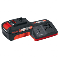 Einhell Power-X-Change Starter-Kit 18Volt 4Ah, Ladegerät, schwarz/rot, Akku + Ladegerät