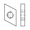 Schroefplaten voor kopbouten M6 Staal galvanisch verzinkt 100 stuks toolcraft 161555