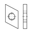 Schroefplaten voor kopbouten M10 Staal galvanisch verzinkt 100 stuks toolcraft 161554