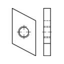 Schroefplaten voor kopbouten M10 Staal galvanisch verzinkt 100 stuks toolcraft 161563