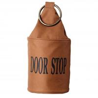 Türstopper DOOR STOP Sack Braun mit Ring Vintage Türfeststeller