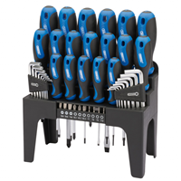 drapertools Draper Tools 44-teiliges Schraubendreher, Sechskant- und Bitschlüssel-Set Blau 81294 