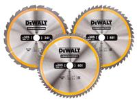 Dewalt DT1964-QZ 3-delige Cirkelzaagbladen Set 305x30mm 24Tands 1x48Tands 1x60Tands