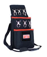 Bahco Tasche mit 2 großen Fächern und 6 Sicherungsringen zur Befestigung an Sicherungsleinen
