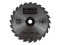 DeWalt DT1961 Construction Cirkelzaagblad - 315 x 30mm x 24T - Hout (Met nagels)