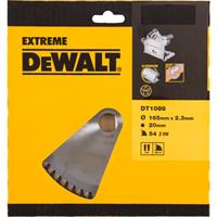 DeWalt DT1088 Extreme Cirkelzaagblad - 165 x 20 x 54T - Hout / Laminaat / Aluminium