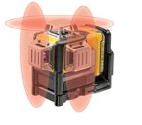 DeWALT Multilinien-Laser DCE089D1R-QW 10,8 V 2 Ah 3x 360 Grad rot - Set inklusive Akku, Ladegerät, Koffer und mehr - Laser selbstnivellierend