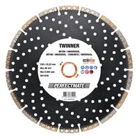 Perfectmate TWINNER125 Diamantdoorslijpschijf Twinner Universeel & Beton 125 x 22,23mm