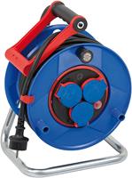 Brennenstuhl Garant Bretec 1218900 25-Metre Cable Reel with 3 Sockets (Outdoor Use)