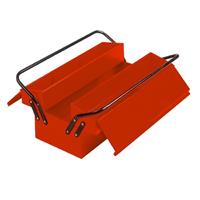 Metall-Werkzeugkasten mit fünf Fächern und Verriegelungsmöglichkeit, 315 mm x 210 mm x 435 mm, orange, 5 Fächer - Bahco