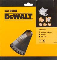 DeWalt DT1090 Extreme Cirkelzaagblad - 165 x 20 x 48T - Hout / Laminaat