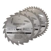 Silverline Tct Cirkelzaagblad 20, 24, 40 Tanden, 3 Stuks (180 X 30 - 20, 16 mm Ringen)