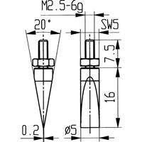 Käfer Messeinsatz HM Typ 20/ 5,0mm - KAFER
