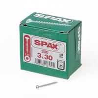 SPAX Halbrundkopf 3.0x 30 Vollgewinde Pozidriv 1 Wirox-Silber mit Bewertung