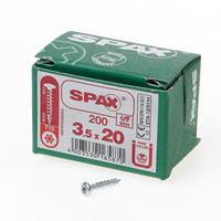 SPAX Spaanplaatschroef cilinderkop verzinkt T-Star T15 3.5x20mm (per 200 stuks)