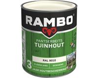 Rambo Pantserbeits Tuinhout zijdeglans ral 9010 dekkend 750 ml