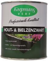 Koopmans Verf Koopmans Hout & Bielzenzwart 750 ml