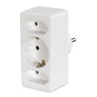 Hama - Multistecker 3fach 2Euro/1 Schutzkontakt-Kupplung weiß multistecker 2+1 WEIß 47688