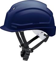 Uvex Schutzhelm pheos S-KR - Arbeitsschutz-Helm - EN 397 - Vormontierter 4-Punkt Kinnriemen und Vollsichtbrillenclip Farbe:blau Uvex - 13296