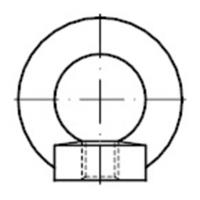 Sonstige Ringmuttern, DIN 582 Stahl C 15 E blank M16