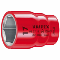 Knipex Steckschlüsseleinsatz für Sechskantschrauben mit Innenvierkant 3/8" - 98 37 10