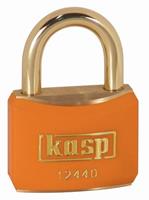 KASp Messingschloss, orange ummantelt