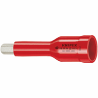 KNIPEX - 98 49 06 Steckschlüsseleinsatz für Innensechskantschrauben mit Innenvierkant 1/2" 75 mm