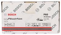 Bosch Schleifblatt C470, 125 mm, 60, Multilochung, Klett, 50er-Pack, Best for Wood and Paint