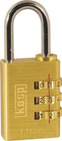 Kasp K11030D Hangslot 32 mm Goud-geel Cijferslot