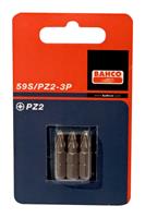 Bahco 59S/PZ3-3P Bits - Pozidrive - PZ3 x 25mm (3st)