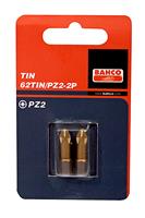 Bahco 62TIN/PZ3-2P 1/4" Pozidrive Bit Tin PZ3 - 25 mm (2st)