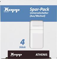 heinrichkopp Kopp Profi-Pack 4 x Universalschalter Athenis Weiß KOPP_589629056 - HEINRICH KOPP