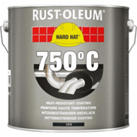 rust-oleum HARD HAT Deckschicht Hitzebeständig - Schwarz 2,5L, Hochleistungs-Deckschicht mit hitzebeständigem Schutz - Schwarz
