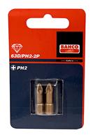 Bahco 63D/PH1-2P 1/4" Philips Bit Diamant PH1 - 25 mm (2st)