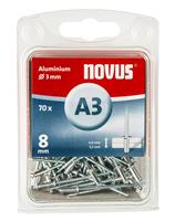 Novus 110055306 Blindklinknagel (Ø x l) 3 mm x 8 mm Aluminium Aluminium 70 stuk(s)