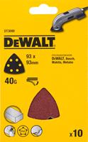 DeWalt Accessoires Deltaschuurpapier, 93x93mm, 6 gaten (D26430), K40 - DT3090-QZ - DT3090-QZ