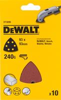 DeWalt DT3095 deltaschuurpapier - K240 - 93x93mm (10st)