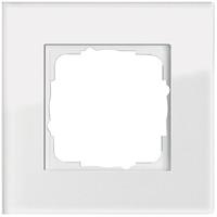 gira 021112 - Cover frame Esprit, 1-fold, white glass, 021112
