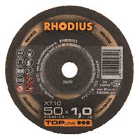 Rhodius TOPline lll XT10 Mini Doorslijpschijf - Extra dun - Mini discs - 50 x 6 x 1mm - RVS/Staal (50st)