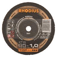 Rhodius TOPline lll XT10 Mini Doorslijpschijf - Extra dun - Mini discs - 65 x 6 x 1mm - RVS/Staal (50st)