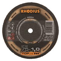 Rhodius TOPline lll XT10 Mini Doorslijpschijf - Extra dun - Mini discs - 75 x 6 x 1mm - RVS/Staal (50st)