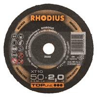 Rhodius TOPline lll XT10 Mini Doorslijpschijf - Extra dun - Mini discs - 50 x 6 x 2mm - RVS/Staal (25st)