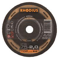Rhodius TOPline lll XT10 Mini Doorslijpschijf - Extra dun - Mini discs - 75 x 10 x 2mm - RVS/Staal (25st)
