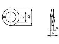 toolcraft B3 D127:A2K 194687 Veerringen Binnendiameter: 3.1 mm M3 DIN 127 Verenstaal 100 stuks