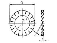 toolcraft A2,7 D6798 194751 Lamellenschijven Binnendiameter: 2.7 mm M2.5 DIN 6798 Verenstaal 100 stuk(s)