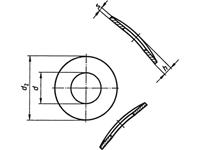 toolcraft A2,6 D137-A2 194664 Veerschijven Binnendiameter: 2.8 mm M2.5 DIN 137 RVS A2 100 stuks